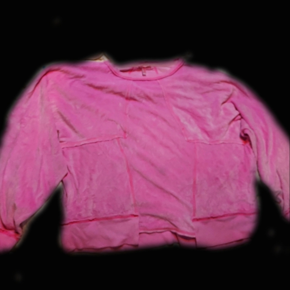 *rare*FREE PEOPLE* VELOUR PATCHWORK PULLOVER